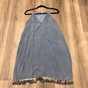 Lazy Sunday Light Blue Tassel Bathing Suit Cover Up